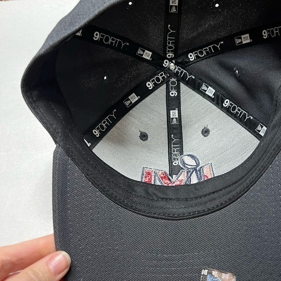 New Era Super Bowl LVI 9FORTY Adjustable Hat NWT in Charcoal Grey‎ - Picture 6 of 8